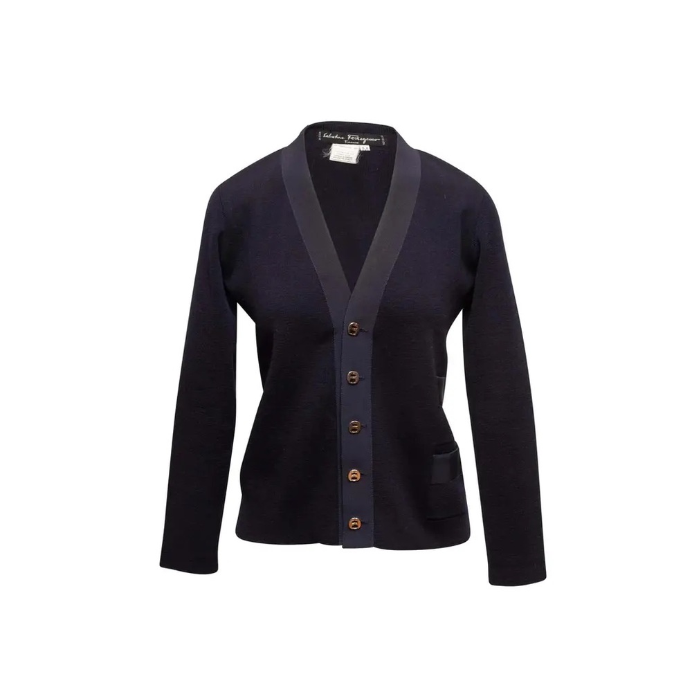 🕋 Salvatore Ferragamo 🕋 Navy Cardigan Sweater